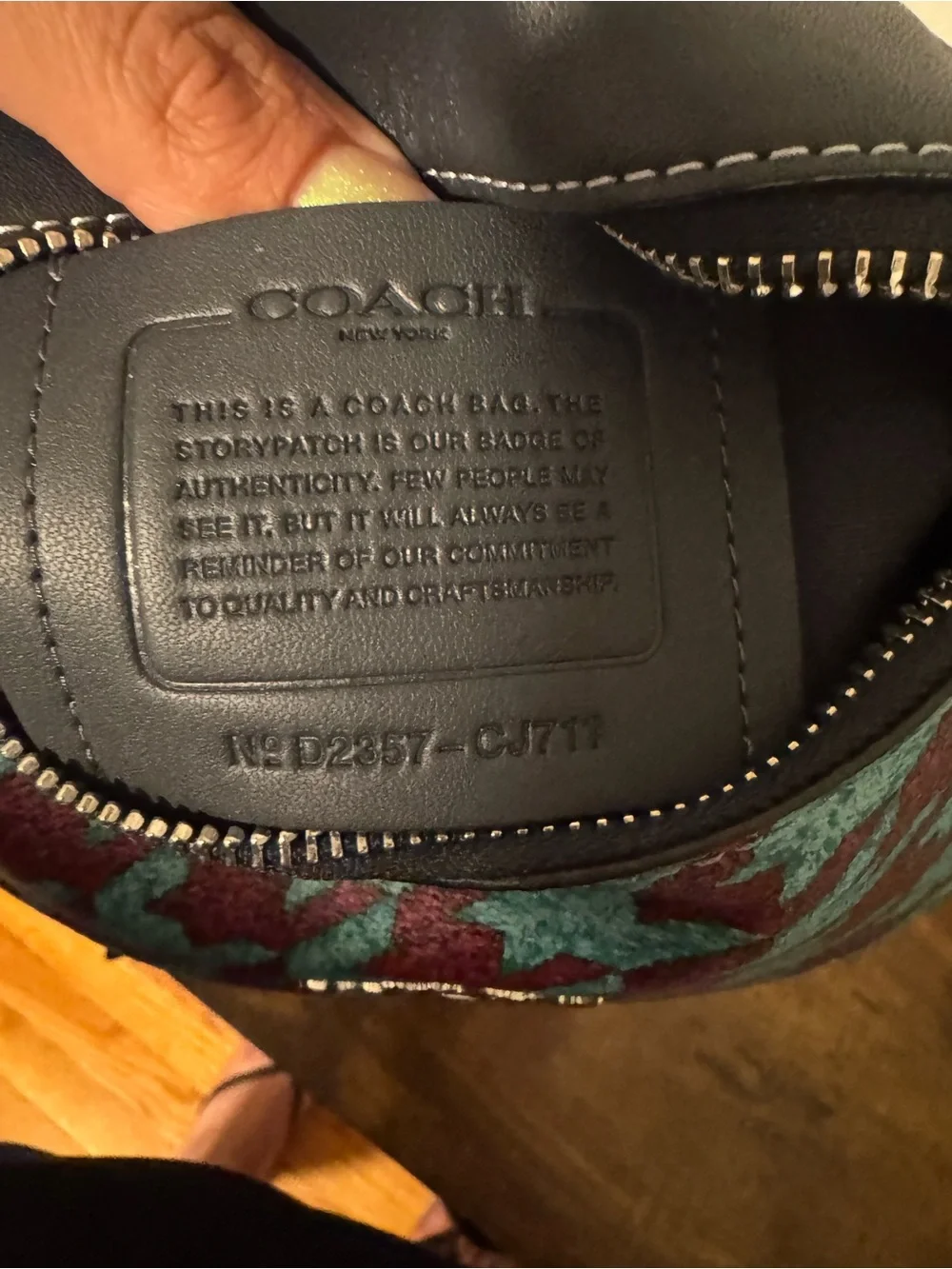 Coach Warren Belt Bag in Coated Canvas with Houndstooth Print